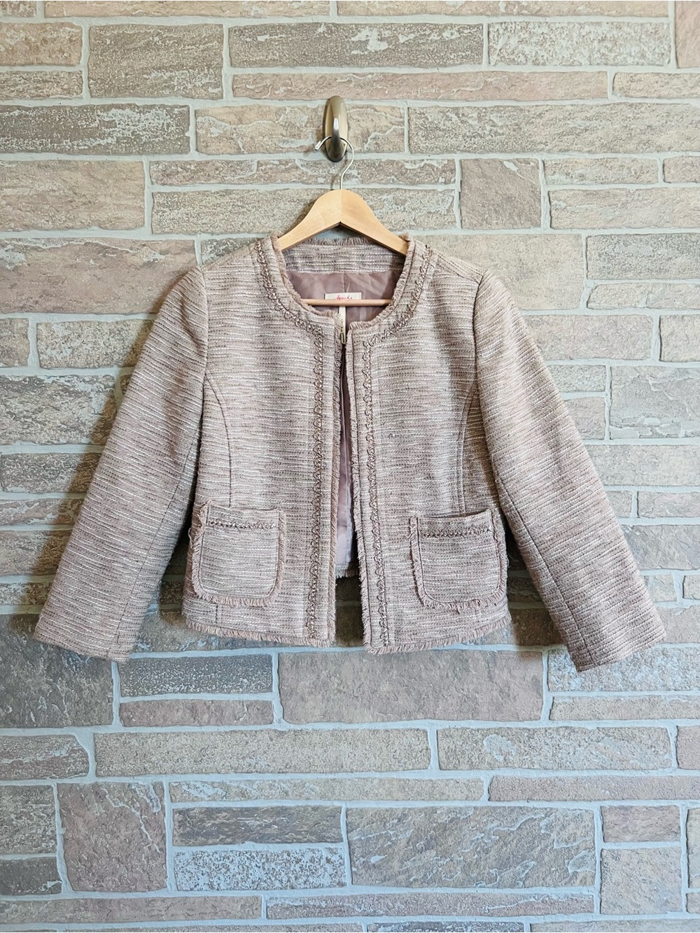 Frenchi Tweed Open Front Blazer - Picture 6 of 6